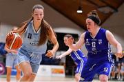 27 January 2018; Maeve Ó Séaghdha of DCU Mercy in action against Meadhbh McCarthy of Glanmire during the Hula Hoops Under 18 Women’s National Cup Final match between Glanmire and DCU Mercy at the National Basketball Arena in Tallaght, Dublin. Photo by Brendan Moran/Sportsfile