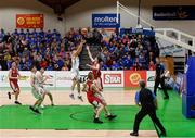 27 January 2018; Darragh O'Sullivan of Neptune in action against Matthew Harper of Templeogue during the Hula Hoops Under 18 Men’s National Cup Final match between Neptune and Templeogue at the National Basketball Arena in Tallaght, Dublin. Photo by Eóin Noonan/Sportsfile