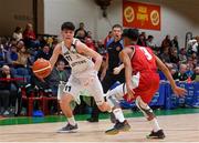 27 January 2018; Darragh O'Sullivan of Neptune in action against Kris Arcilla of Templeogue during the Hula Hoops Under 18 Men’s National Cup Final match between Neptune and Templeogue at the National Basketball Arena in Tallaght, Dublin. Photo by Eóin Noonan/Sportsfile