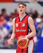 27 January 2018; Jack Walsh of Templeogue during the Hula Hoops Under 18 Men’s National Cup Final match between Neptune and Templeogue at the National Basketball Arena in Tallaght, Dublin. Photo by Brendan Moran/Sportsfile