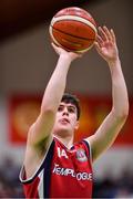 27 January 2018; Matthew Harper of Templeogue during the Hula Hoops Under 18 Men’s National Cup Final match between Neptune and Templeogue at the National Basketball Arena in Tallaght, Dublin. Photo by Brendan Moran/Sportsfile