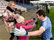 27 January 2018; Sean Cavanagh of Moy Tir na nÓg celebrates with his daughter Clara, age four, after the AIB GAA Football All-Ireland Intermediate Club Championship Semi-Final match between An Ghaeltacht and Moy Tir na nÓg at Semple Stadium in Tipperary. Photo by Matt Browne/Sportsfile