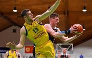 27 January 2018; Ronan O'Sullivan of Ballincollig in action against Ivan Bogdanovic of Keane's Supervalu Killorglin during the Hula Hoops President’s Cup Final match between Ballincollig and Keane’s SuperValu Killorglin at the National Basketball Arena in Tallaght, Dublin. Photo by Brendan Moran/Sportsfile