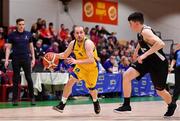 27 January 2018; Declan Wall of Keane's Supervalu Killorglin in action against Dylan Corkery of Ballincollig during the Hula Hoops President’s Cup Final match between Ballincollig and Keane’s SuperValu Killorglin at the National Basketball Arena in Tallaght, Dublin. Photo by Brendan Moran/Sportsfile