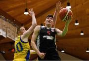 27 January 2018; Dylan Corkery of Ballincollig in action against Ian McLoughlin of Keane's Supervalu Killorglin during the Hula Hoops President’s Cup Final match between Ballincollig and Keane’s SuperValu Killorglin at the National Basketball Arena in Tallaght, Dublin. Photo by Eóin Noonan/Sportsfile
