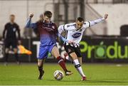 27 January 2018; Dylan Connolly of Dundalk im action against Conor Kane of Drogheda during the Malone Cup match between Dundalk and Drogheda United at Oriel Park in Louth. Photo by Sam Barnes/Sportsfile