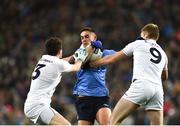 27 January 2018; James McCarthy of Dublin in action against David Hyland, left, and Luke Flynn of Kildare during the Allianz Football League Division 1 Round 1 match between Dublin and Kildare at Croke Park in Dublin. Photo by Seb Daly/Sportsfile