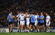 27 January 2018; Dublin and Kildare players tussle during the Allianz Football League Division 1 Round 1 match between Dublin and Kildare at Croke Park in Dublin. Photo by Seb Daly/Sportsfile
