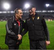 27 January 2018; Cork manager John Meyler and Kilkenny manager Brian Cody following the Allianz Hurling League Division 1A Round 1 match between Cork and Kilkenny at Páirc Uí Chaoimh in Cork. Photo by Stephen McCarthy/Sportsfile