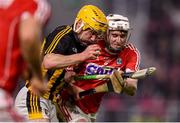 27 January 2018; Ollie Walsh of Kilkenny in action against Tim O'Mahony of Cork during the Allianz Hurling League Division 1A Round 1 match between Cork and Kilkenny at Páirc Uí Chaoimh in Cork. Photo by Stephen McCarthy/Sportsfile