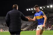 27 January 2018; Steven O’Brien of Tipperary and manager Liam Kearns during the Allianz Football League Division 2 Round 1 match between Cork and Tipperary at Páirc Uí Chaoimh in Cork. Photo by Stephen McCarthy/Sportsfile