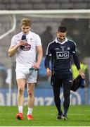 27 January 2018; Daniel Flynn of Kildare in conversation with Stephen Cluxton of Dublin after the Allianz Football League Division 1 Round 1 match between Dublin and Kildare at Croke Park in Dublin. Photo by Piaras Ó Mídheach/Sportsfile
