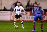 27 January 2018; Brian Gartland of Dundalk in action against Mark Doyle of Drogheda during the Malone Cup match between Dundalk and Drogheda United at Oriel Park in Louth. Photo by Sam Barnes/Sportsfile