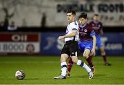 27 January 2018; Ronan Murray of Dundalk in action against Luke Rossiter of Drogheda during the Malone Cup match between Dundalk and Drogheda United at Oriel Park in Louth. Photo by Sam Barnes/Sportsfile