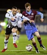 27 January 2018; Dylan Connolly of Dundalk in action against Mark Doyle of Drogheda during the Malone Cup match between Dundalk and Drogheda United at Oriel Park in Louth. Photo by Sam Barnes/Sportsfile