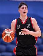 28 January 2018; Ryan Lawlor of Kubs during the Hula Hoops Under 20 Men’s National Cup Final match between Moycullen and KUBS at the National Basketball Arena in Tallaght, Dublin. Photo by Brendan Moran/Sportsfile