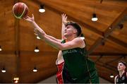 28 January 2018; Paul Kelly of Moycullen in action against Eoin McCann of Kubs during the Hula Hoops Under 20 Men’s National Cup Final match between Moycullen and KUBS at the National Basketball Arena in Tallaght, Dublin. Photo by Brendan Moran/Sportsfile