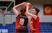 28 January 2018; Sarah O'Sullivan of St Mary's Castleisland in action against Ciara Curran of Killester during the Hula Hoops NICC Women's National Cup Final match between Killester and St Mary's Castleisland at the National Basketball Arena in Tallaght, Dublin. Photo by Eóin Noonan/Sportsfile
