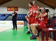 28 January 2018; St Mary's Castleisland players celebrate a score during the Hula Hoops NICC Women's National Cup Final match between Killester and St Mary's Castleisland at the National Basketball Arena in Tallaght, Dublin. Photo by Eóin Noonan/Sportsfile