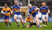 28 January 2018; Shane O Donnell of Clare in action against Séamus Kennedy of Tipperary during the Allianz Hurling League Division 1A Round 1 match between Clare and Tipperary at Cusack Park in Ennis, County Clare.  Photo by Stephen McCarthy/Sportsfile