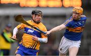 28 January 2018; David Reidy of Clare in action against Donagh Maher of Tipperary during the Allianz Hurling League Division 1A Round 1 match between Clare and Tipperary at Cusack Park in Ennis, County Clare.  Photo by Stephen McCarthy/Sportsfile