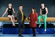 30 January 2018; Pictured are, from left, gymnast Meg Ryan, Gymnastics Ireland CEO Ciaran Gallagher, Nestlé Breakfast Cereals Ireland Associate Marketing Manager Aisling Curran and gymnast Rhys McClenaghan at the announcement of Gymnastics Ireland three-year sponsorship deal with Nestlé Cereals at the National Indoor Arena, Blanchardstown. The sponsorship sees Nestlé Cereals become the official partner of Gymnastics Ireland, the national governing body for Gymnastics in Ireland with a membership of over 25,000 participants in 100 clubs across Irish communities nationwide. The Nestlé Cereals partnership will support Gymnastics Ireland in its on-going programme development which caters for all ages and levels of abilities. Photo by Sam Barnes/Sportsfile