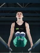 30 January 2018; Pictured is gymnast Rhys McClenaghan at the announcement of Gymnastics Ireland three-year sponsorship deal with Nestlé Cereals at the National Indoor Arena, Blanchardstown. The sponsorship sees Nestlé Cereals become the official partner of Gymnastics Ireland, the national governing body for Gymnastics in Ireland with a membership of over 25,000 participants in 100 clubs across Irish communities nationwide. The Nestlé Cereals partnership will support Gymnastics Ireland in its on-going programme development which caters for all ages and levels of abilities. Photo by Sam Barnes/Sportsfile