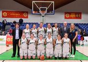 28 January 2018; The Meteors team prior to the Hula Hoops Senior Women's Cup Final match between Fr Mathews and Meteors at the National Basketball Arena in Tallaght, Dublin. Photo by Brendan Moran/Sportsfile