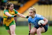 28 January 2018; Katie Murray of Dublin in action against Bridget Gallagher of Donegal during the Lidl Ladies Football National League Division 1 Round 1 match between Donegal and Dublin at Letterkenny in Donegal. Photo by Oliver McVeigh/Sportsfile