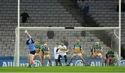 27 January 2018; John Hetherton of Dublin takes a free that was saved by Offaly goalkeeper Conor Slevin during the Allianz Hurling League Division 1B Round 1 match between Dublin and Offaly at Croke Park in Dublin. Photo by Piaras Ó Mídheach/Sportsfile