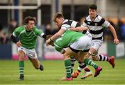28 January 2018; David Hawkshaw of Belvedere College is tackled by Arthur Henry of Gonzaga during the Bank of Ireland Leinster Schools Senior Cup Round 1 match between Belvedere College and Gonzaga at Donnybrook Stadium in Dublin. Photo by David Fitzgerald/Sportsfile