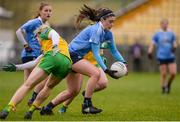 28 January 2018; Olwen Carey of Dublin in action against Karen Guthrie of Donegal during the Lidl Ladies Football National League Division 1 Round 1 match between Donegal and Dublin at Letterkenny in Donegal. Photo by Oliver McVeigh/Sportsfile