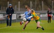 28 January 2018; Aoife Kane of Dublin in action against Karen Guthrie of Donegal during the Lidl Ladies Football National League Division 1 Round 1 match between Donegal and Dublin at Letterkenny in Donegal. Photo by Oliver McVeigh/Sportsfile