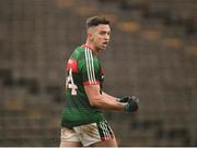 28 January 2018; Evan Regan of Mayo reacts at the final following his side's victory during the Allianz Football League Division 1 Round 1 match between Monaghan and Mayo at St Tiernach's Park in Clones, County Monaghan. Photo by Seb Daly/Sportsfile