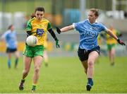 28 January 2018; Niamh Hegarty of Donegal in action against Muireann Ni Scaniall of Dublin during the Lidl Ladies Football National League Division 1 Round 1 match between Donegal and Dublin at Letterkenny in Donegal. Photo by Oliver McVeigh/Sportsfile