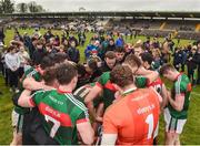 28 January 2018; Mayo players gather on the pitch surrounded by their supporters following the Allianz Football League Division 1 Round 1 match between Monaghan and Mayo at St Tiernach's Park in Clones, County Monaghan. Photo by Seb Daly/Sportsfile