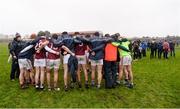 28 January 2018; Galway players in a huddle after the Allianz Football League Division 1 Round 1 match between Galway and Tyrone at St Jarlath's Park in Tuam, County Galway.  Photo by Piaras Ó Mídheach/Sportsfile