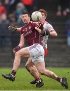 28 January 2018; Gareth Bradshaw of Galway in action against Peter Harte of Tyrone during the Allianz Football League Division 1 Round 1 match between Galway and Tyrone at St Jarlath's Park in Tuam, County Galway.  Photo by Piaras Ó Mídheach/Sportsfile