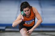 28 January 2018; Deirbhile Ryan of Nenagh Olympic AC, Co Tipperary, competing in U23 Womens Shot Put during the Irish Life Health National Indoor Junior and U23 Championships at Athlone IT in Athlone, County Westmeath. Photo by Sam Barnes/Sportsfile