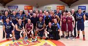 28 January 2018; The Dublin and Galway Masters teams and officials after the Masters Exhibition Game at the National Basketball Arena in Tallaght, Dublin. Photo by Brendan Moran/Sportsfile