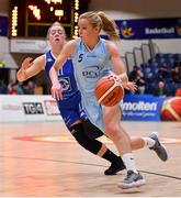 28 January 2018; Sarah Woods of DCU Mercy in action against Louise Scannell of Ambassador UCC Glanmire during the Hula Hoops Women’s National Cup Final match between DCU Mercy and Ambassador UCC Glanmire at the National Basketball Arena in Tallaght, Dublin. Photo by Brendan Moran/Sportsfile