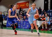 28 January 2018; Sarah Woods of DCU Mercy in action against Adily Martucci of Ambassador UCC Glanmire during the Hula Hoops Women’s National Cup Final match between DCU Mercy and Ambassador UCC Glanmire at the National Basketball Arena in Tallaght, Dublin. Photo by Brendan Moran/Sportsfile
