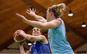 28 January 2018; Claire Rockall of Ambassador UCC Glanmire in action against Aisling Sullivan of DCU Mercy during the Hula Hoops Women’s National Cup Final match between DCU Mercy and Ambassador UCC Glanmire at the National Basketball Arena in Tallaght, Dublin. Photo by Eóin Noonan/Sportsfile
