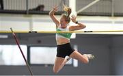 28 January 2018; Emma Coffey of Carraig-Na-Bhfear AC, Co Cork, competing in the Junior Women Pole Vault during the Irish Life Health National Indoor Junior and U23 Championships at Athlone IT in Athlone, County Westmeath. Photo by Sam Barnes/Sportsfile