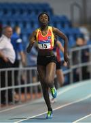 28 January 2018; Rhasidat Adeleke of Tallaght AC, Co Dublin, competing in the Junior Women 200m during the Irish Life Health National Indoor Junior and U23 Championships at Athlone IT in Athlone, County Westmeath. Photo by Sam Barnes/Sportsfile