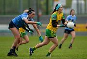 28 January 2018; Emer Gallagher of Donegal in action against Niamh McEvoy of Dublin during the Lidl Ladies Football National League Division 1 Round 1 match between Donegal and Dublin at Letterkenny in Donegal. Photo by Oliver McVeigh/Sportsfile