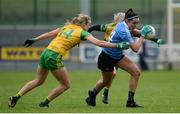 28 January 2018; Niamh McAvoy of Dublin in action against Yvonne Bonner and Treasa Doherty of Donegal during the Lidl Ladies Football National League Division 1 Round 1 match between Donegal and Dublin at Letterkenny in Donegal. Photo by Oliver McVeigh/Sportsfile