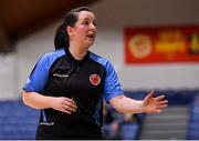 28 January 2018; Referee Lynda Cassidy during the Hula Hoops Women’s National Cup Final match between DCU Mercy and Ambassador UCC Glanmire at the National Basketball Arena in Tallaght, Dublin. Photo by Brendan Moran/Sportsfile