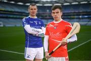 29 January 2018; Garrett Foley of Fethard St. Mogues, right, and Declan Prendergast of  Ardmore ahead of the AIB GAA All-Ireland Junior Hurling Club Championship Final taking place at Croke Park this Sunday 4th February. For exclusive content and behind the scenes action throughout the AIB GAA & Camogie Club Championships follow AIB GAA on Facebook, Twitter, Instagram and Snapchat. Photo by Sam Barnes/Sportsfile