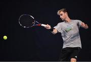 29 January 2018; Irish Davis Cup team member Sam Bothwell in action during a team practice session ahead of their Davis Cup Group 2 tie against Denmark on Saturday 3rd of February. David Lloyd Riverview, in Clonskeagh, Dublin. Photo by Seb Daly/Sportsfile